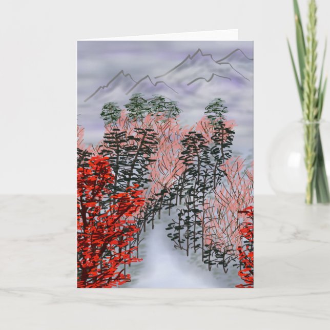 Cartes Pour Fêtes Annuelles Chinese landscape (Devant)