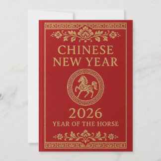 Cartes Pour Fêtes Annuelles Chinese New Year 2026 - Year of the Horse