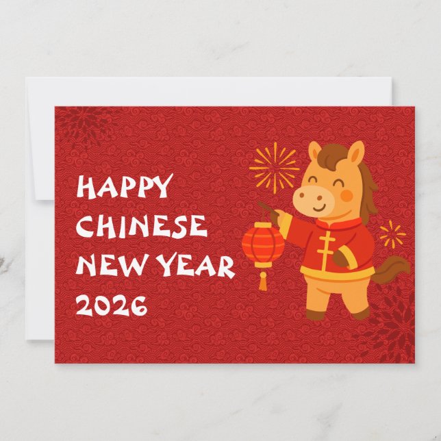 Cartes Pour Fêtes Annuelles Chinese New year of the Horse 2026 (Devant)