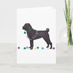 Cartes Pour Fêtes Annuelles Chinois Shar Pei Feliz Naughty Chien Noël Concepti