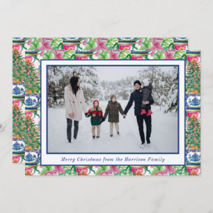 Cartes Pour Fêtes Annuelles Chinoiserie Ginger Jar Photo sapin de Noël