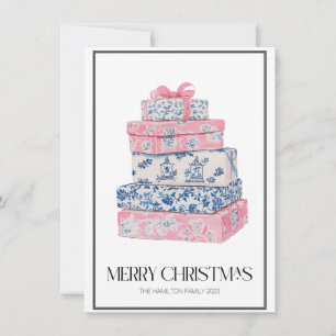 Cartes Pour Fêtes Annuelles Chinoiserie Noël Enveloppé Cadeaux Preppy Photo