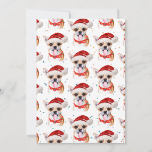 Cartes Pour Fêtes Annuelles Chiot Chihuahua au chapeau de Père Noël Motif de N