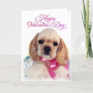 Cartes Pour Fêtes Annuelles Chiot de couleur chamois de cocker