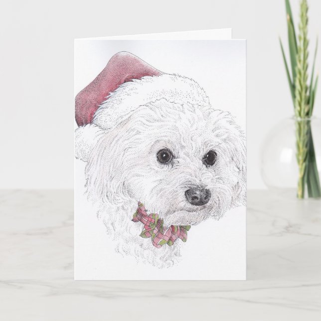 Cartes Pour Fêtes Annuelles Chiot de vacances (Devant)