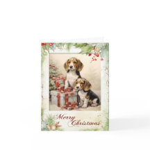 Chiots Beagle de Noël à la Victorienne