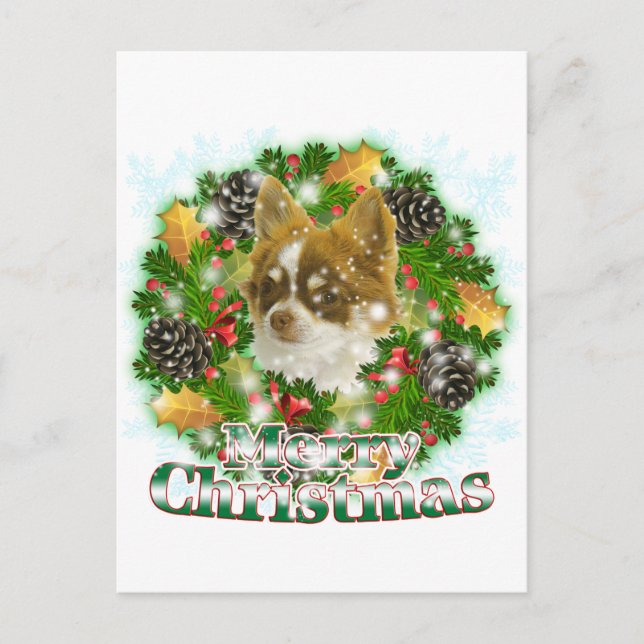 Cartes Pour Fêtes Annuelles Chiwawa de Joyeux Noël (Devant)