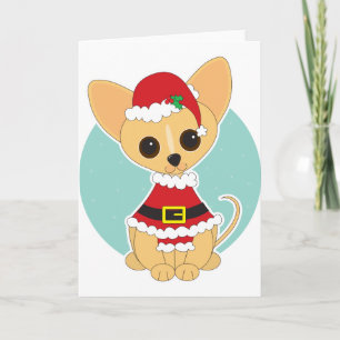 Cartes Pour Fêtes Annuelles Chiwawa Père Noël