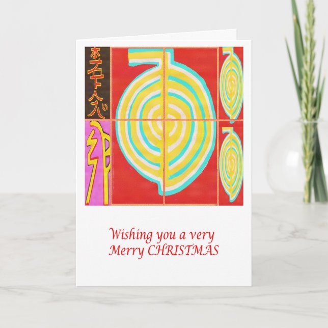 Cartes Pour Fêtes Annuelles CHO KU REI - Reiki Joyeux Noël (Devant)