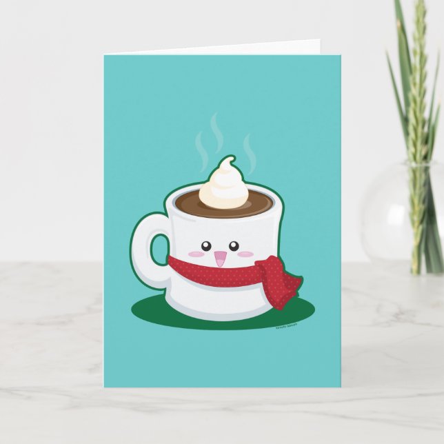 Cartes Pour Fêtes Annuelles Chocolat chaud (Devant)