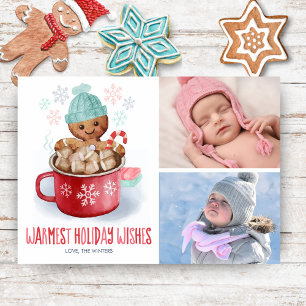 Cartes Pour Fêtes Annuelles Chocolat chaud au cookie pain d'épice Noël Photo