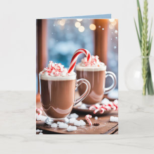 Cartes Pour Fêtes Annuelles Chocolat chaud de Noël avec Sucres de canne