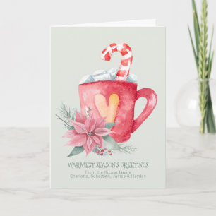 Cartes Pour Fêtes Annuelles Chocolat chaud de voeux de saison personnalisés