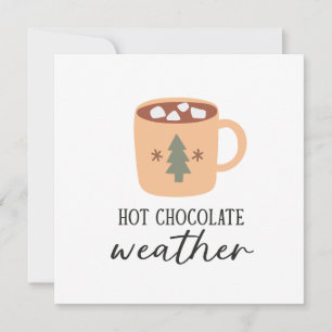 Cartes Pour Fêtes Annuelles Chocolat chaud Météo Festive Noël