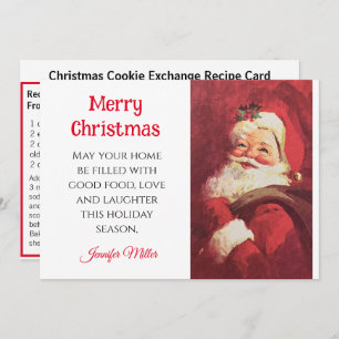 Cartes Pour Fêtes Annuelles Chocolat Chip Échange de cookies Recette Noël