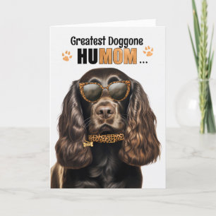 Cartes Pour Fêtes Annuelles Chocolat Cocker Dog Best HuMOM Jour des Mères