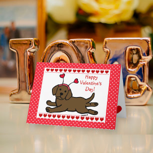 Cartes Pour Fêtes Annuelles Chocolat Innocent Labrador Chiot Valentine