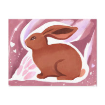 Chocolat Lapin de Pâques | Aquarelle Cute Pastel