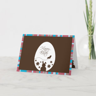 Cartes Pour Fêtes Annuelles Chocolat moderne Joyeux Oeuf de Pâques Brown