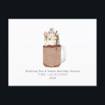 Cartes Pour Fêtes Annuelles Chocolat Snowman Milkshake Sweet Noël<br><div class="desc">Illustration d'un milkshake à la poitrine de chocolat garni de crème fouettée,  de fudge chaud,  de caramel,  de chips au chocolat,  de sauterelles,  de biscuits de Noël à flocons de neige et de bonhomme de neige au marshmallow.</div>