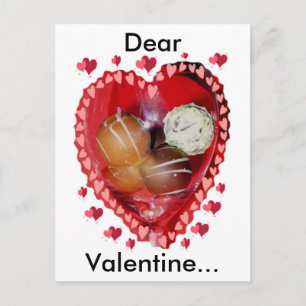 Cartes Pour Fêtes Annuelles Chocolat Valentin en verre avec coeur