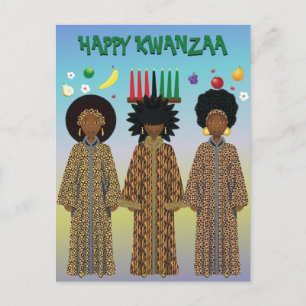 Cartes Pour Fêtes Annuelles Chœur Kwanzaa Afro-Américain