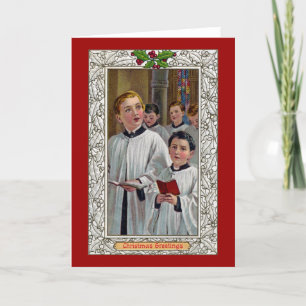 Cartes Pour Fêtes Annuelles Choirboys chantent des chants de Noël