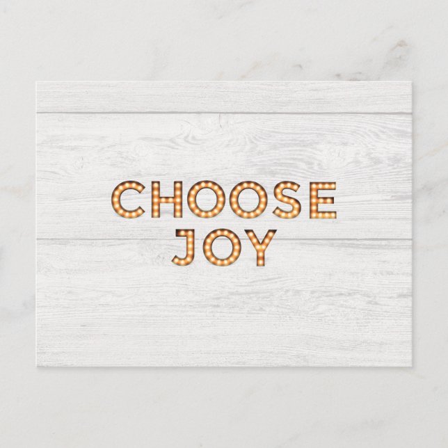Cartes Pour Fêtes Annuelles Choisissez Joy Light Up Style Lettres Message posi (Devant)