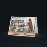 Cartes Pour Fêtes Annuelles Chorale de chats victorienne vintage<br><div class="desc">Vintage victorien chantant chats choeur carte de Noël. Image vintage restaurée personnalisée.</div>