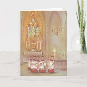 Cartes Pour Fêtes Annuelles Chorale de Noël Vintage