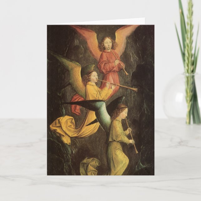 Cartes Pour Fêtes Annuelles Chorale des anges de Simon Marmion, Art Renaissanc (Devant)