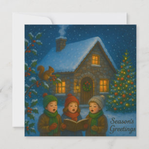 Cartes Pour Fêtes Annuelles Chorale Woodland Carol