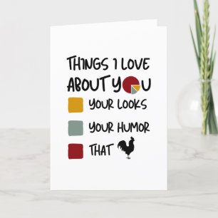 Cartes Pour Fêtes Annuelles Choses que j'aime de toi Funny Valentines Day