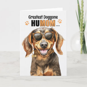 Cartes Pour Fêtes Annuelles Chou Dachshund Chien plus grand HuMOM Fête des Mèr