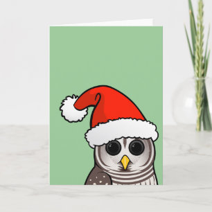 Cartes Pour Fêtes Annuelles Chouette barrée de Noël Père Noël