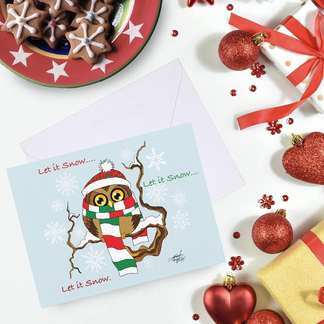 Cartes Pour Fêtes Annuelles Chouette de Noël (Créateur téléchargé)