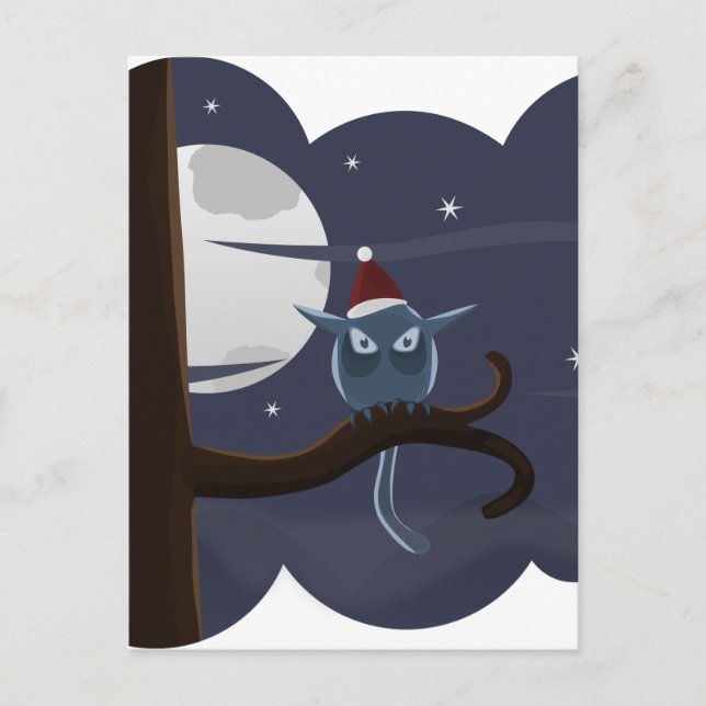 Cartes Pour Fêtes Annuelles chouette de noël effrayant (Devant)