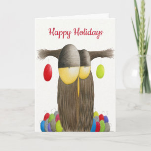 Cartes Pour Fêtes Annuelles Chouette des Fêtes Mignon
