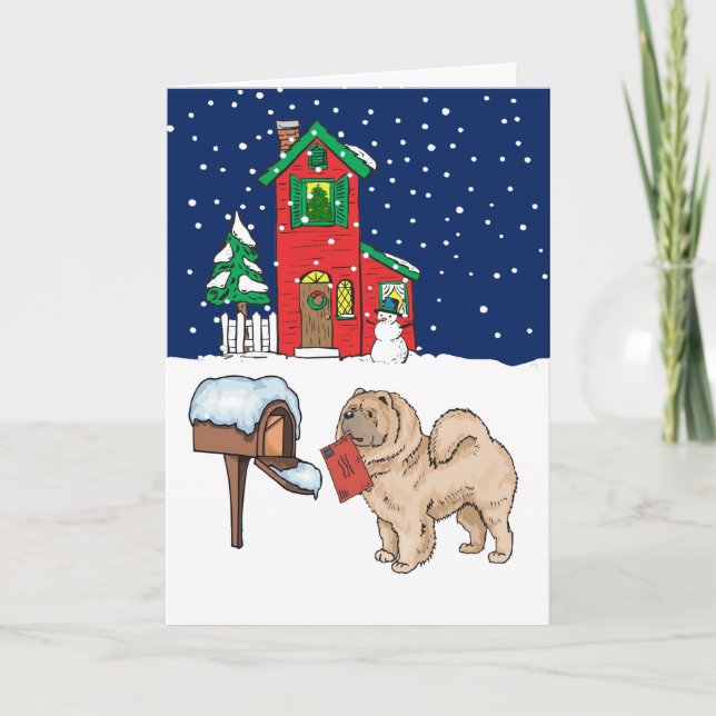 Cartes Pour Fêtes Annuelles Chow Chow Christmas Mail (Devant)