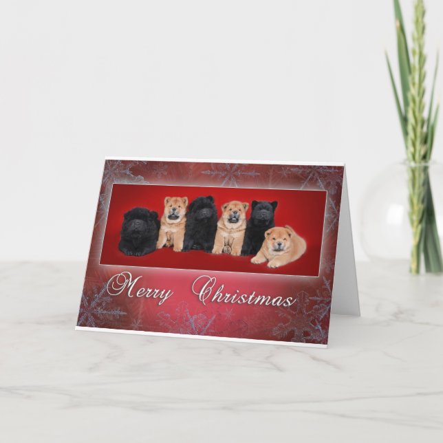 Cartes Pour Fêtes Annuelles Chow-chow_kartka christmas (Devant)
