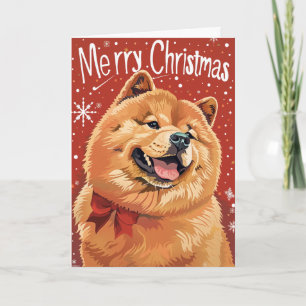 Cartes Pour Fêtes Annuelles Chow Chow Noël personnalisé