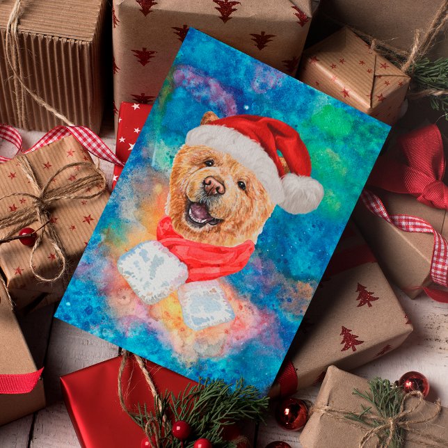 Cartes Pour Fêtes Annuelles Chow Chow race Chien Noël (Créateur téléchargé)