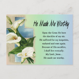 Cartes Pour Fêtes Annuelles Chrétien de Pâques Il M'A Fait Digne