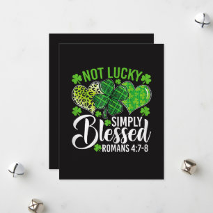 Cartes Pour Fêtes Annuelles Chrétien pas chanceux simplement béni