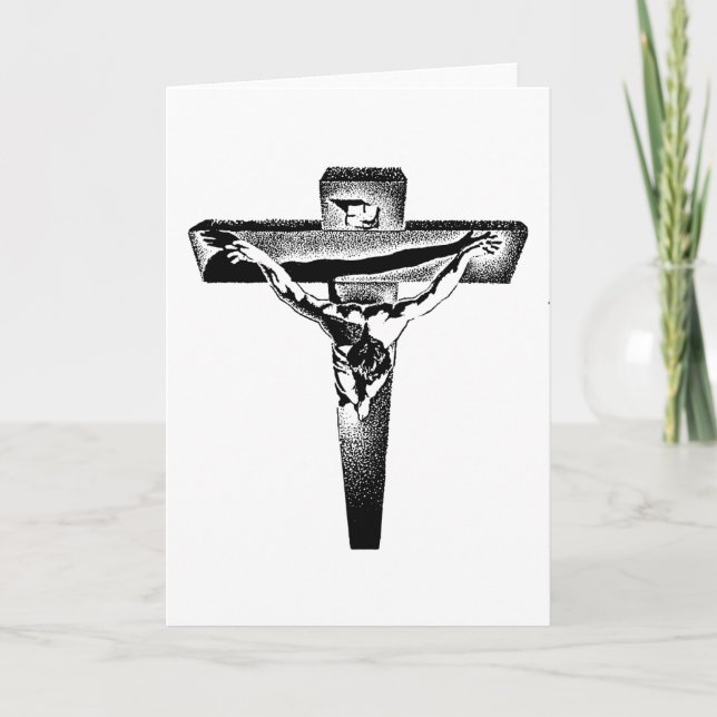Cartes Pour Fêtes Annuelles Christ Crucifié (Devant)