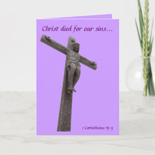 Cartes Pour Fêtes Annuelles Christ Crucifix Mort Pour Nos Péchés II