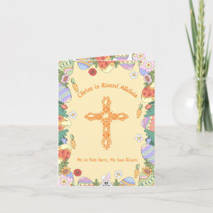 Cartes Pour Fêtes Annuelles Christ est ressuscité Alleluia Bénédiction de Pâqu