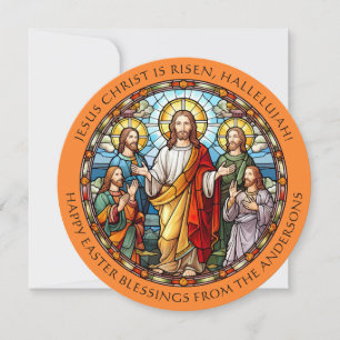 Cartes Pour Fêtes Annuelles Christ est ressuscité Bénédictions religieuses de