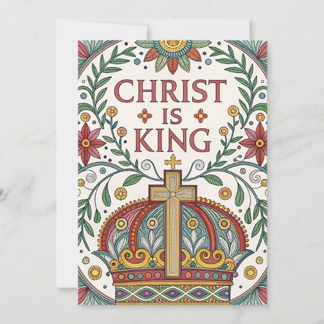 Cartes Pour Fêtes Annuelles Christ est Roi (Devant)