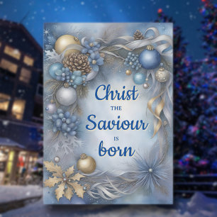 Cartes Pour Fêtes Annuelles Christ le Sauveur Botanique Noël chrétien